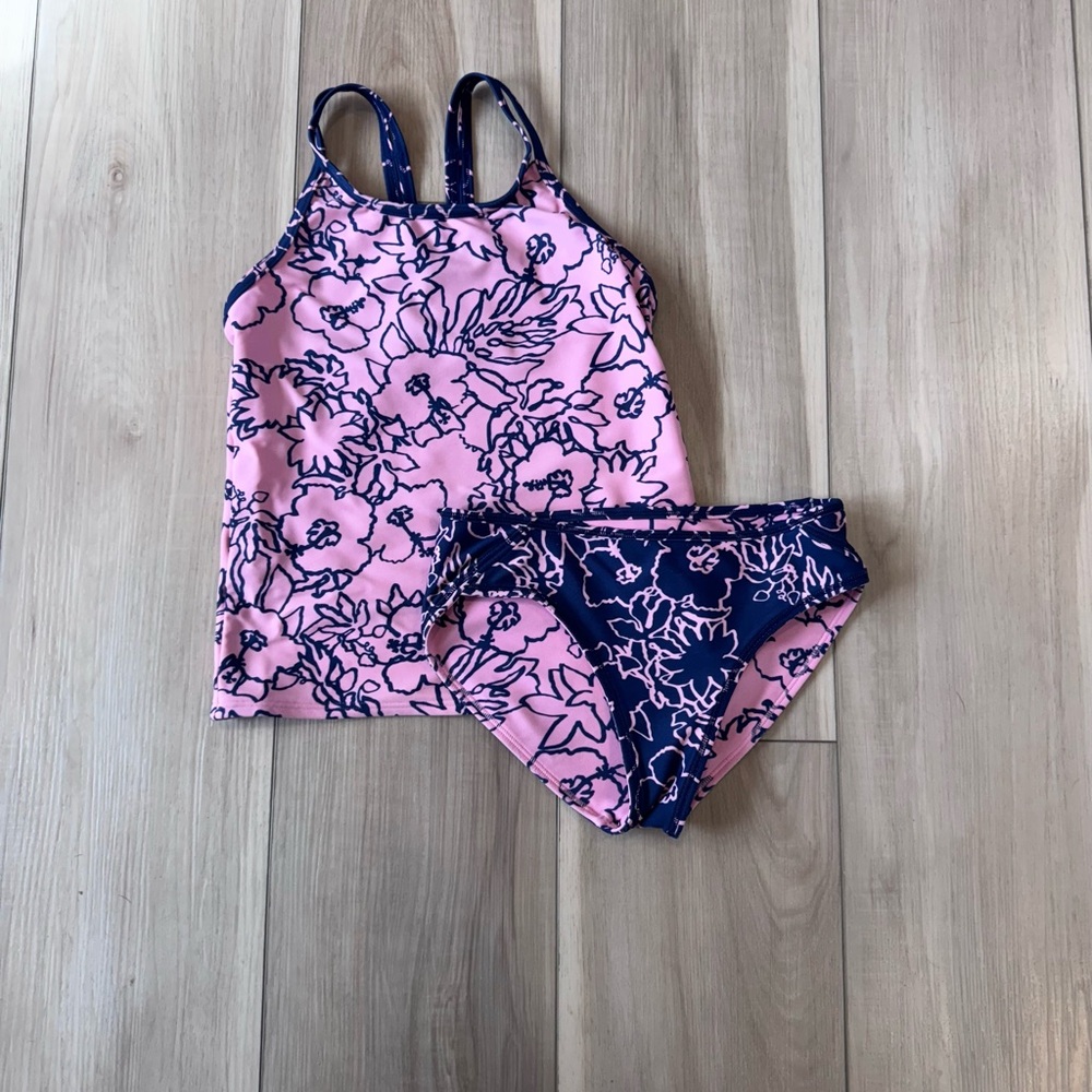 Athleta Pink and Blue Kids Swim Set